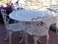 Ornate cast aluminium patio or pool furniture set